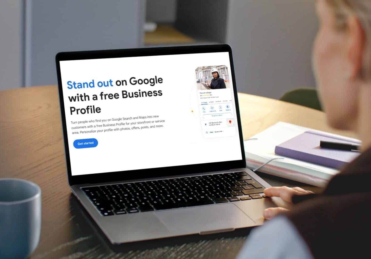 laptop screen showing how to stand out with a google my business for apartments profile