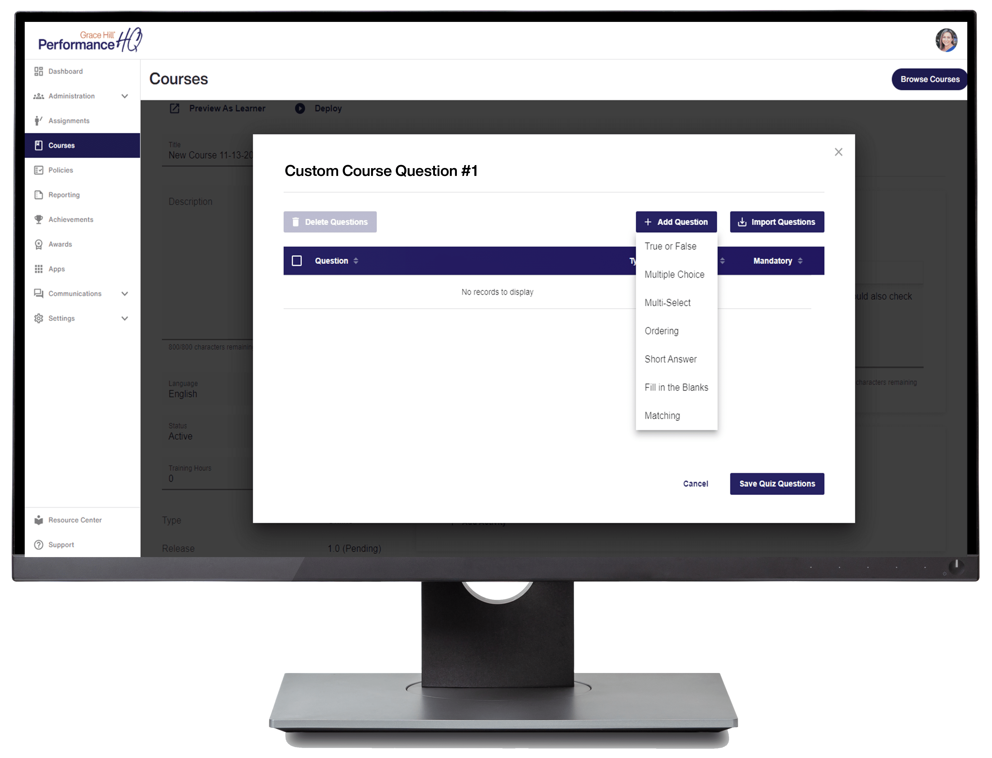 Adding Quizzes to Custom Course_mockup