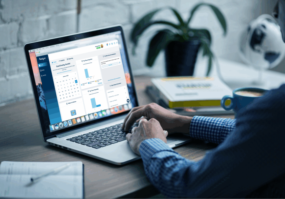 regional manager man on property management software, realync virtual leasing software, desktop view