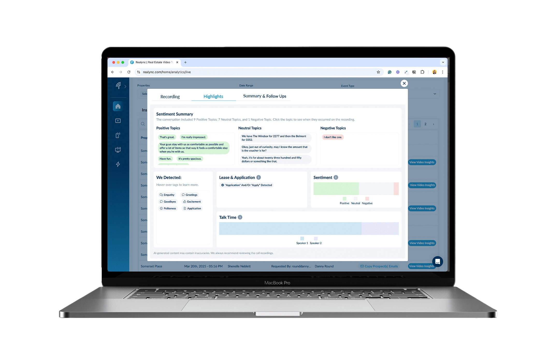 realync live video intelligence highlights view on desktop