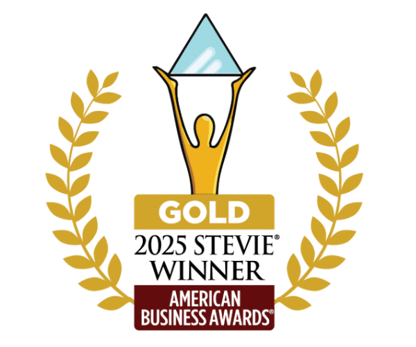 2025 gold stevie award winner logo, business-to-business product, realync by grace hill