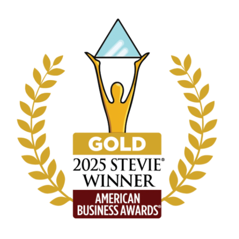 2025 gold stevie award winner logo, business-to-business product, realync by grace hill