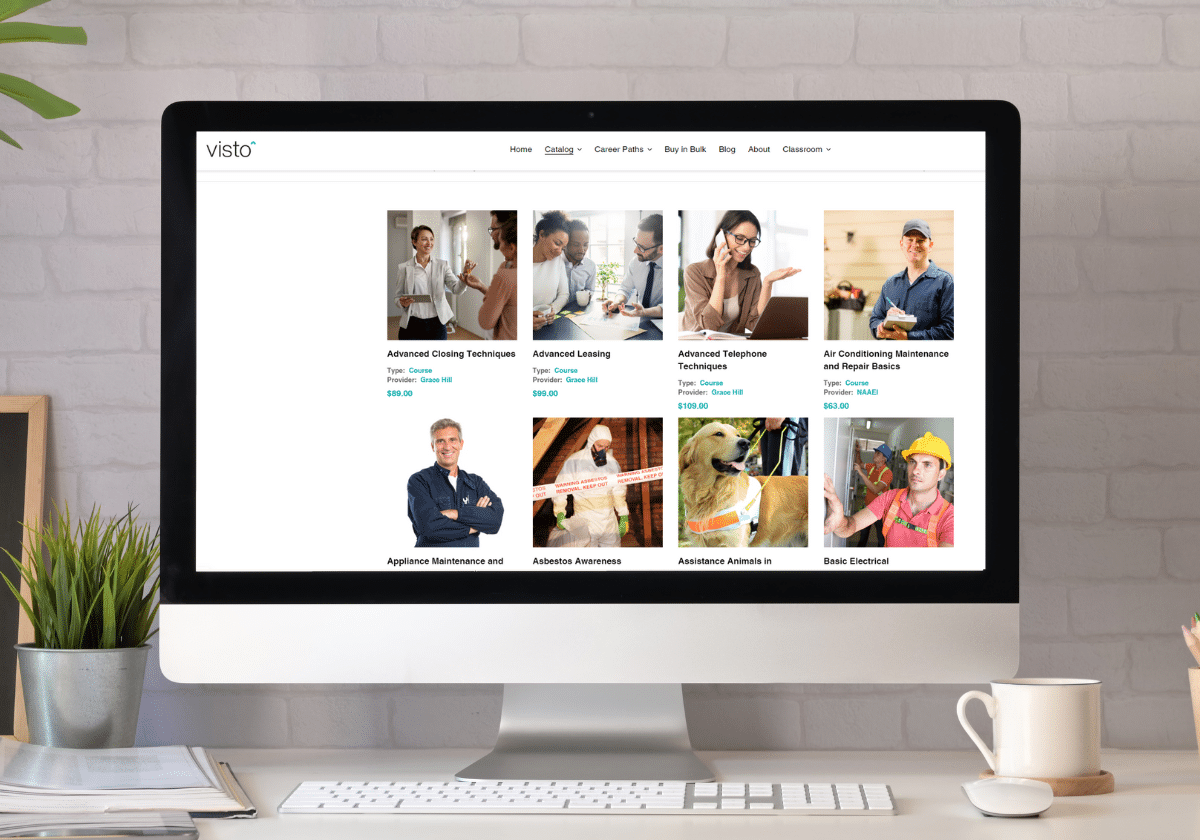 visto cec's and credentials by grace hill desktop mockup