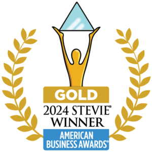 2024 gold stevie award winner logo, grace hill technology.