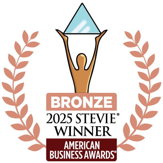 2025 bronze stevie award winner logo, grace hill technology.